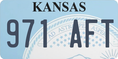KS license plate 971AFT