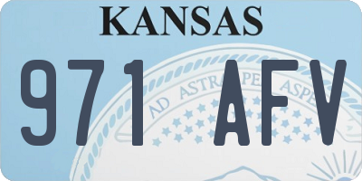 KS license plate 971AFV