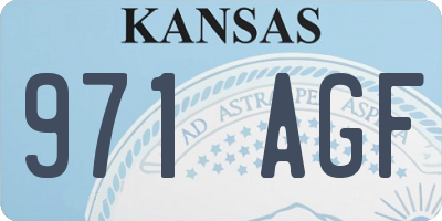 KS license plate 971AGF