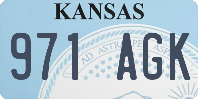 KS license plate 971AGK