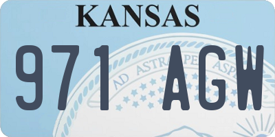 KS license plate 971AGW