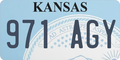 KS license plate 971AGY
