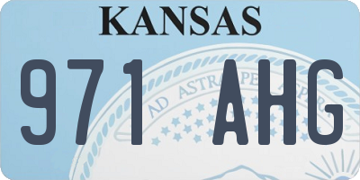 KS license plate 971AHG