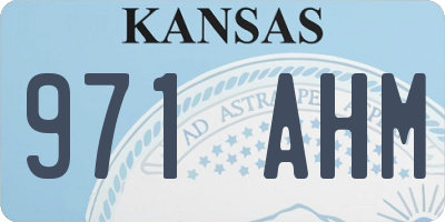 KS license plate 971AHM