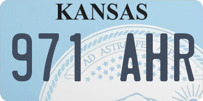 KS license plate 971AHR
