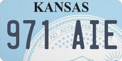 KS license plate 971AIE