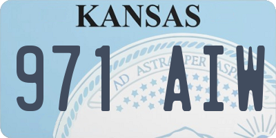 KS license plate 971AIW