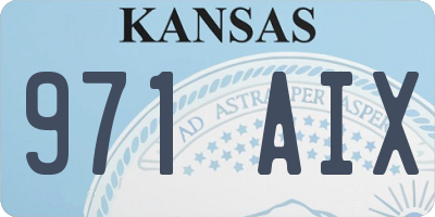KS license plate 971AIX