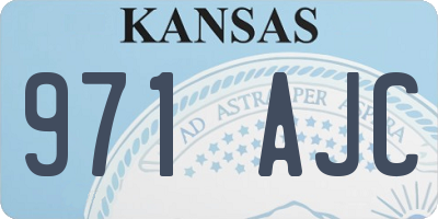 KS license plate 971AJC