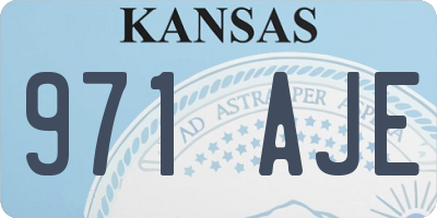 KS license plate 971AJE