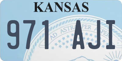 KS license plate 971AJI