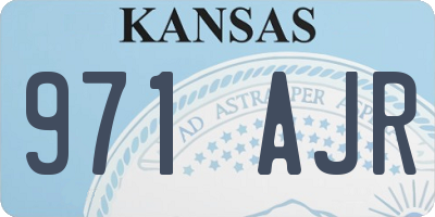 KS license plate 971AJR