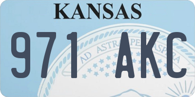KS license plate 971AKC