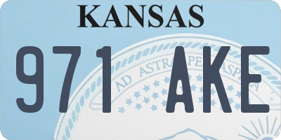 KS license plate 971AKE