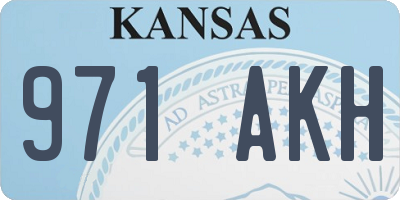 KS license plate 971AKH