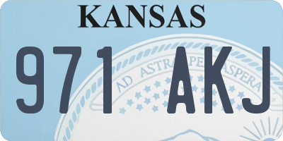 KS license plate 971AKJ