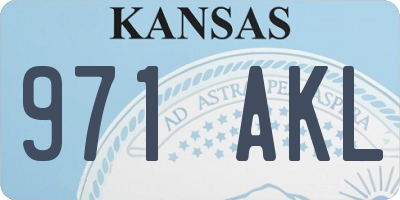 KS license plate 971AKL