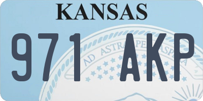 KS license plate 971AKP