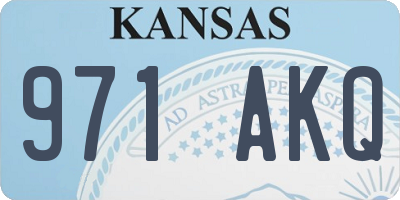 KS license plate 971AKQ