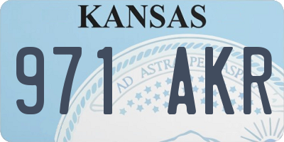 KS license plate 971AKR