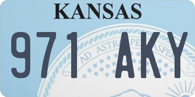 KS license plate 971AKY
