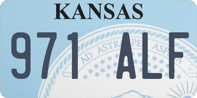 KS license plate 971ALF