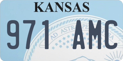 KS license plate 971AMC