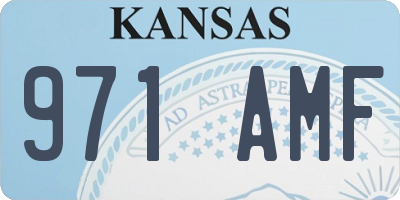 KS license plate 971AMF
