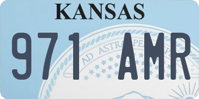 KS license plate 971AMR