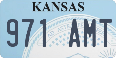 KS license plate 971AMT