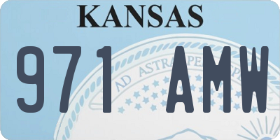 KS license plate 971AMW