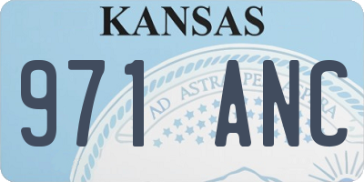 KS license plate 971ANC