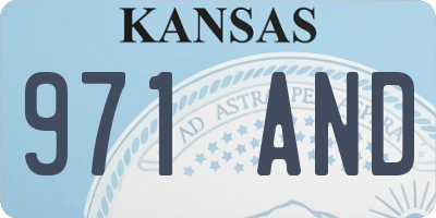 KS license plate 971AND