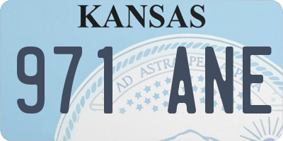 KS license plate 971ANE