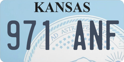 KS license plate 971ANF