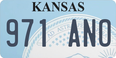 KS license plate 971ANO