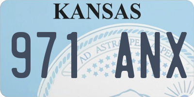 KS license plate 971ANX