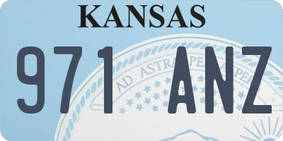 KS license plate 971ANZ