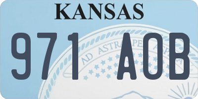 KS license plate 971AOB
