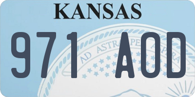 KS license plate 971AOD