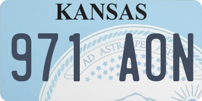 KS license plate 971AON