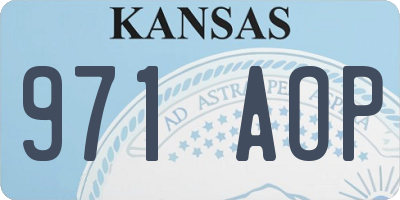 KS license plate 971AOP