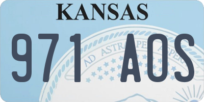 KS license plate 971AOS