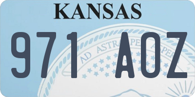 KS license plate 971AOZ