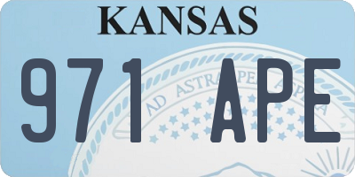 KS license plate 971APE