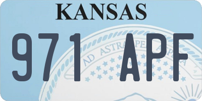 KS license plate 971APF