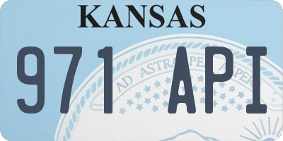 KS license plate 971API