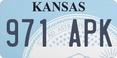 KS license plate 971APK