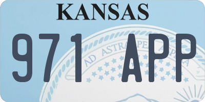 KS license plate 971APP