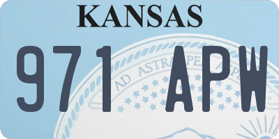 KS license plate 971APW
